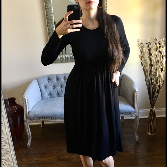 ✨NEW✨Long Sleeve Viscose Dress - Picture 1 of 3